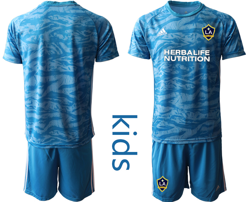 Youth 2020-2021 club Los Angeles Galaxy blue goalkeeper blank Soccer Jerseys->leicester city jersey->Soccer Club Jersey